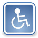 Logo personnes à mobilité réduite